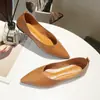 Sapatos Loafers Rasos Femininos Bico Fino 2025 Primavera/Verão Novos Tendência Versátil Sapatos Rasos de Solado Macio