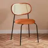Silla de comedor de ratán para uso doméstico, silla de comedor de lujo ligero, estilo vintage, popular en redes sociales, adecuada para restaurantes de alquiler vacacional, uso comercial, silla con respaldo de ratán tejido retro