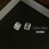 Qingmei flash explosivo boutique circonita inferior súper brillante decoración de diamante para uñas carbono alto transparente cuadrado grueso azúcar de roca ovalado circonio