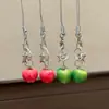 Colgante de Manzana Estrella 3D Lindo y Realista Cadena para Teléfono Llavero Decoración para Bolsos, Fundas de Auriculares y Llaveros de Dcd