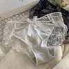 "Angel Wings" Pure Sexy Transparent Hollow Lace Underwear Feminino Cintura Média Algodão Virilha Viagem Feminina