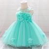 Vestido de Princesa para Bebé Nuevo con Aplicación Vestido para un Año Falda Tutú Vestido para Niños Vestido de Bebé