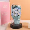 Ramo de Pulgar de Rosa y Clavel Regalo del Día de la Madre Exquisita Cúpula de Cristal Flor de Jabón de Confesión Flor Eterna Regalo