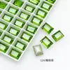 Dongzhou Diamante Cristal Platycodon Verde Uñas Diamante Alta Calidad K9 Lote Completo Brillante Verde Oliva Huevo de Paloma Fondo Puntiagudo Diamante Accesorios para Uñas