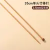 El fabricante proporciona agujas de tejer de bambú sin astillas para uso doméstico con topes, un juego completo de agujas de tejer para principiantes