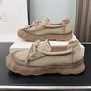 Zapatos de Cuero Hechos a Mano Retro Versátiles de Moda para Mujer 2026 Primavera y Otoño Nuevos de Punta Redonda Suela Suave Zapatos para Mamá de Mediana Edad Planos