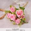 Simulación coreana de 7 rosas, flores falsas de seda, flores para bodas, decoración del hogar, accesorios de fotos para sala de estar