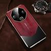 Modelo High-End! Metal Xuanwu + Couro com Cera de Óleo Adequado para Huawei Mate60Pro Capa de Celular de Couro Genuíno Rs Mestre Extraordinário