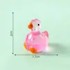 Miniatura de paisagem desenho animado pato e ganso que brilham no escuro DIY sacola surpresa decorativa acessórios para pendurar, miniaturas para mesa e carro