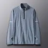 Comercio Electrónico Transfronterizo Más Vendido Camiseta de Running para Hombre Ropa Deportiva Ropa de Entrenamiento de Secado Rápido Fitness Manga Larga Media Cremallera