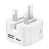 Cargador Rápido de Doble Puerto A+C Transfronterizo de 35W Estándar Británico Adecuado para Teléfonos Móviles Apple, Cabezal de Carga Plegable Estándar Británico al por Mayor