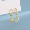 Brincos Assimétricos de Estrela e Lua com Diamantes em Prata Esterlina S925 para Mulheres Design de Nicho Brincos e Brincos de Luxo Acessível Únicos