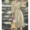 Elegante Blusa/Vestido de Seda Floral, Vestido Francés para la Hora del Té de Seda de Morera, Vestido de Verano para Mujer de Longitud Media con Cuello en V