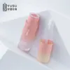 Tubo de Brillo Labial Coreano 2.5g Botella de Brillo de Labios Rosa Translúcido Gradiente Líquido Sombra de Ojos Botella de Brillo de Labios Cepillo Pequeño Botella Vacía