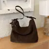 Bolsa Grande de Couro Sintético Simples Retrô Moda Casual Outono Inverno Bolsa de Ombro 2025 Tendência Bolsa Tote Feminina