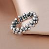 Anillo de costura de cuentas redondas Moda ins europea y americana rojo de internet viento frío plata chapada bola anillo abierto al por mayor