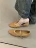 Zapatos Mary Jane Tejidos Estilo Francés Bohemio para Mujer, Adecuados para Usar Afuera, Verano 2025, para Combinar con Vestidos, Tacón Grueso, Elegantes Zapatos de Noche
