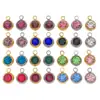 Accesorios de Joyería de Aleación DIY Incrustados con Diamantes de Colores Colgante Pequeño para Collar Pulsera de las Doce Piedras de Nacimiento del Zodiaco