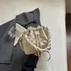 2026 Nuevo Diseño de Nicho de Moda Textura de Alta Calidad Versátil Cordón Hombro Único Cruzado de Hombro de Mano Patrón de Diamante Bolso Cubo