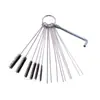 Herramientas de Limpieza Modelo Cepillo de Limpieza para Aerógrafo Aguja a Través del Agujero de la Boquilla de Acero Inoxidable Cepillo de Aguja