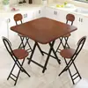 Mesa de comedor plegable para uso doméstico, mesa plegable portátil para exteriores para montar puestos, mesa cuadrada simple pequeña para viviendas de alquiler