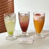 Estilo Ins Nórdico Celebridad de Internet Lujo Ligero Retro Vidrio Estilo Europeo Grabado Copa de Champaña Taza para Bebidas de Jugo Copa de Vino Alto Valor Estético