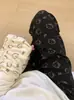 Pantalones de Arroz Glutinoso Gato Kt para Otoño e Invierno, Pantalones Gruesos con Forro Polar para Otoño e Invierno, de Cintura Alta, Caída Amplia y Pierna Ancha para Mujer, Pantalones Rectos Relajados Estilo Perezoso