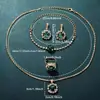 Conjunto de Relojes Populares para Mujer Transfronterizo Moda Reloj Conjunto de Regalo Reloj de Cuarzo Collar Pulsera Anillo Pendientes