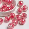 Dingyi K16 Cuentas de Flor de Jamaica Rosa Luna Fría Resina Galvanizada Cuentas de Flor de Rosa con Agujero Cuentas Sueltas Material para Pulsera DIY