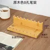 Porta lapiceros de bambú Adorno pequeño Creativo Moderno Minimalista Almacenamiento de escritorio Soporte de exhibición de bolígrafos Soporte de múltiples ranuras