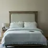 Conjunto de Roupa de Cama Minimalista Estilo Japonês de Alta Densidade Lavado com Areia Tencel Lenzing de Quatro Peças com Bordas Franzidas Românticas, Suave como Seda para uma Sensação de Dormir Nu