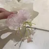 Pendientes hechos a mano con borlas de cuentas de flores estilo vacacional junto al mar pendientes estilo hada estilo Mori atmósfera exagerada pendientes largos