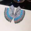 Pendientes Irregulares Geométricos de Plata Vintage, Exquisitos Pendientes Impresionantes Estilo Palacio, Pendientes Elegantes de Lujo Ligero de Gama Alta para Mujer