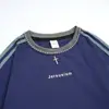 Comércio Exterior Atacado 2026 Verão Novo Tendência Legal Camiseta Solta de Manga Curta Estampada com Três Listras Top Estilo Streetwear Unissex