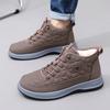 Zapatos para Hombre 2025 Invierno Nuevo Estilo Forrados de Felpa Cálidos Suela Gruesa Botas de Nieve Punta Redonda Zapatos Deportivos Casuales Que No Cansan los Pies Botas de Hombre