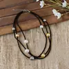 Colar Oval Elegante Maillard Olho de Tigre Falso Corrente de Lã de Luxo Leve Moda Colar de Alto Senso Para Mulheres Atacado