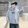 Tallas Medianas y Grandes para Niños 2026 Nueva Sudadera con Capucha de Manga Larga Estampado de Letras Fresca de Moda Otoño Casual Atractiva
