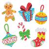 Nuevo Colgante de Pintura de Diamantes DIY Serie Navideña DIY Hecho a Mano Diamante Palabras de Bendición Navideña Se Puede Decorar con Pinturas de Diamantes