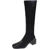 Botas Martin vintage para mujer, nuevas botas de jinete estilo verano, botas altas de caña larga, botas de moda ajustadas, zapatos de caña larga