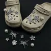 Fivela Decorativa de Coração Feminino com Strass para Crocs, Pingente de Sapato com Strass de Estrela, Fivelas de Sapato Acessórios DIY Moda