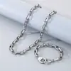 Fabricante de Dongguan Estilo Cool Design Personalizado de Emenda de Corrente Geométrica Estilo Minimalista Conjunto de Joias em Aço Titânio Banhado a Ouro