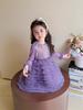 Vestido para Menina Estilo Primavera e Outono, Vestido de Menina de Alta Qualidade, Vestido Tutu Infantil, Vestido Bolo de Aniversário Conjunto de Duas Peças Tendência
