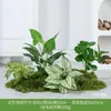 Paisagismo com Plantas Verdes Paisagismo de Sala de Estar Interna Paisagismo sob a Janela da Escada Arranjo de Decoração Plantas Artificiais Biônicas