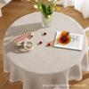 Toalha de mesa de renda Mesa de centro Toalha de mesa de jantar de luxo de alta qualidade Toalha de mesa redonda Retangular Atmosfera branca Sense Pano Sala de estar doméstica