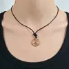 Comercio exterior europeo y americano nuevo simple personalidad redondo logo de la paz pendientes collar moda retro símbolo antibélico conjunto