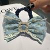 Nova Retro Pearl Lace Multi-camada Floral Bow Hair Rope High Elastic Back Head Acessórios para o cabelo Fresh All-match Mulheres