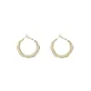 Pendientes de Aro Metálico Únicos con Pasador de Plata S925 2024 Nuevo Diseño de Nicho de Moda Pendientes de Gama Alta para Mujer Verano