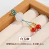 Cristal Natural Flor de Rosa Colgante Pequeño Accesorio DIY Encanto Pulsera Colgante Pequeño Adorno Colgante Pequeño