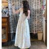 Vestido Floral sin Mangas Dulce Estilo Francés para Mujer, Nuevo Tendencia Verano 2026 Vestido Tanque de Cintura Alta Reductor de Edad