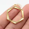 35X27mm 1.9g Multicolor Accesorios de Comercio Exterior al por Mayor Diseño Inspirado Colgante Hexagonal Geométrico Hueco